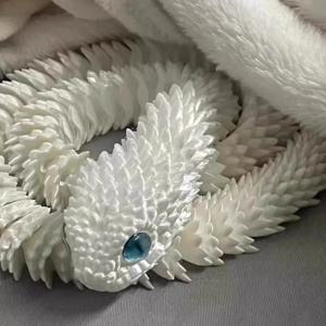 3D 인쇄 뱀 움직일 수있는 공동 장난감 인형 시뮬레이션 뱀 모델 사무실 데스크탑 장식 어린이를위한 수공예품 장난감 선물 30cm