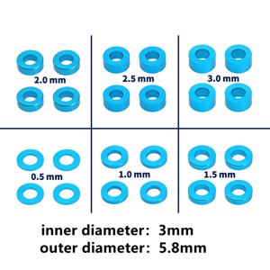 24pcs M3 나사 스페이서 세트 3mm 나사 플랫 가스켓 와셔 스페이서 RC 자동차 TAMIYA 53539 TT02 TT01 XV01 XV02 HSP WLtoys HPI YOKOMO