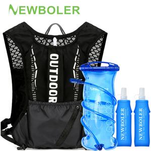 NEWBOLER 통기성 수분 공급 조끼 트레일 러닝 백팩 경량 사이클링 런 조깅 마라톤 백팩 라이딩 클라이밍 가방
