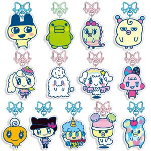 6cm 고고 타마고치 보우 아크릴 키체인 타마고치 마메치 치치파치 미미치 펜던트 키링 팬 선물