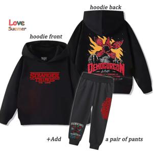 2025 저렴한 인기 스트레인저 씨즈 신상품 남녀 캐주얼 그래픽 일상 스타일 가을 겨울 후드티 트랙수트