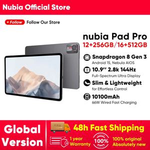 글로벌 버전 누비아 패드 프로 WIFI 스냅드래곤 8 Gen 3 10.9인치 2.8K 144Hz 디스플레이 10100mAh 배터리 66W 고속 충전 블루투스 5.3