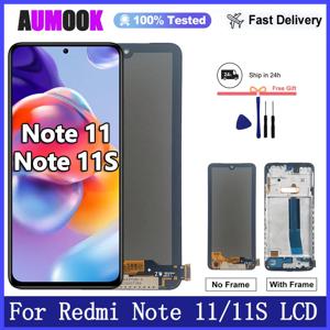 Xiaomi Redmi Note 11 11S 터치 스크린 디지타이저 어셈블리 용 새 AMOLED 디스플레이 Redmi Note 11S 2201117SG 디스플레이 교체 용