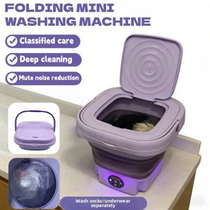 8L 접이식 세탁기, 탈수 기능 포함, 아파트, 여행용, 휴대용, 양말, 속옷, 아기 옷, 미니 세탁기
