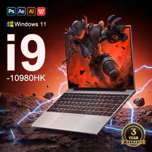 샤오만 윈도우 11 휴대용 코어 i9 10980HK 게이밍 노트북 컴퓨터 16GB 램 1TB SSD PC 게이머용 1920*1080P 오피스 i9 게이밍 노트북