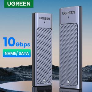 UGREEN-M.2 NVMe SATA SSD 인클로저 어댑터, 10Gbps USB 3.2 Gen2 USB C 외부 인클로저 M 및 B & M 키 지원