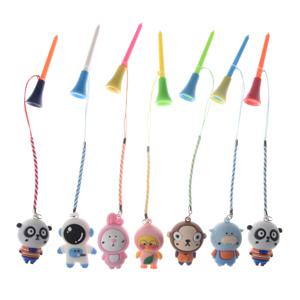 PVC 만화 패턴으로 5Pcs 골프 고무 티 수제 로프와 골프 공 홀더 손실 방지 골프 액세서리 골프 선물