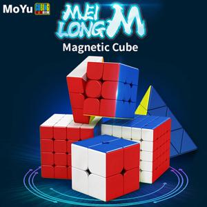 MoYu Meilong 마그네틱 2x2 3x3 4x4 5x5 매직 스피드 큐브 Meilong 2M 3M 4M 5M Pyraminx M Fidget Toys 스트레스 릴리버 장난감