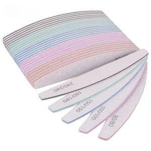 5/10Pcs 전문 네일 파일 150/180 샌드페이퍼 강한 두꺼운 네일 파일 샌딩 하프 문 라임 네일 액세서리 및 도구