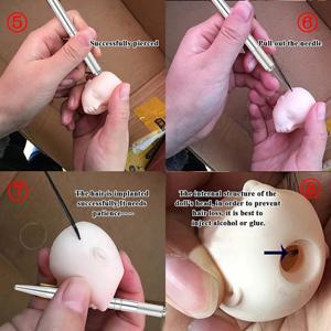 인형 머리 뿌리 바늘 키트 다시 칠하기 아기 머리 다시 태어난 머리 뿌리 도구 가발 만들기 용품 액세서리 세트