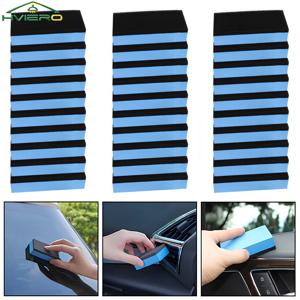 30pcs 자동차 세라믹 코팅 스폰지 애플리케이터 30/1PCS 유리 나노 왁스 코트 스폰지 블루 스퀘어 스폰지 및 천 청소 액세서리