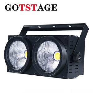 GOTSTAGE 220W LED 2IN1 COB 차가운 따뜻한 흰색 조명 2X100W 홍수 블라인더 조명 웨딩 파티 바 DMX 무대 조명 디스코 바