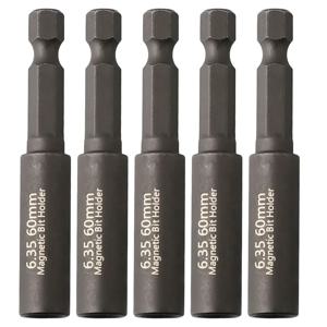 헤드 익스텐션 로드 스크루드라이버 비트, 자기 전달 익스텐션, 내부 육각 나사 거치대, 1/2 in 헤드, 5 개
