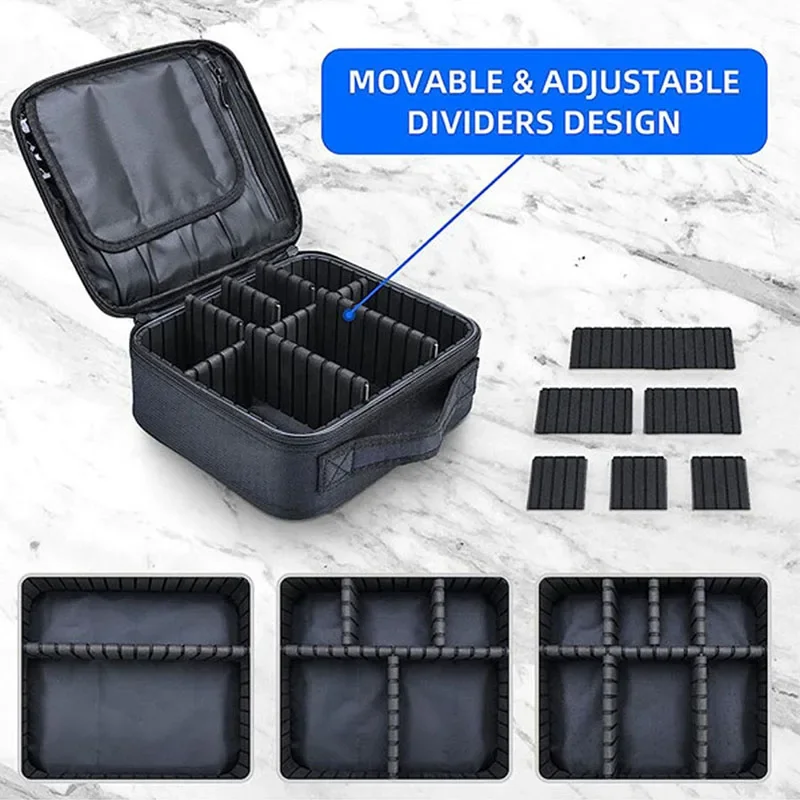 신상품 여성용 여행 방수 메이크업 가방 전문 자수 뷰티 도구 보관함 휴대용 메이크업 케이스