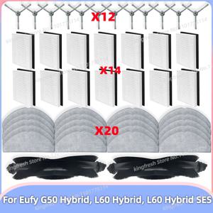 Eufy G50 Hybrid, L60 Hybrid / L60 Hybrid SES 호환 진공 청소기 교체 부품 롤러 사이드 브러시 Hepa 필터 걸레 천 먼지 주머니 액세서리