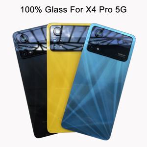 A +++ Xiaomi POCO X4 Pro 5G 후면 유리 배터리 커버 후면 하우징 도어 케이스 패널 X4Pro 카메라 렌즈 교체 포함