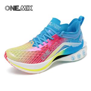 ONEMIX 트레일 레이싱 운동화 쿠션 통기성 메쉬 안정적인 웨어러블 야외 카본 플레이트 마라톤 스포츠 트레이닝 스니커즈