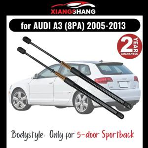 Audi A3/S3/RS3 Sportback (8P) 2004-2013 용 2pcs 후면 테일 게이트 댐퍼 (스프링 트렁크 부트 가스 충전 가스 리프트 지원 포함)