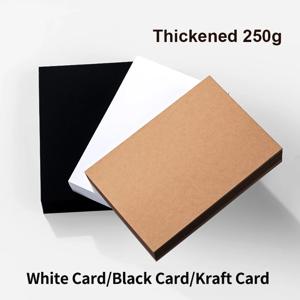 50/75/100Pcs 크래프트 종이 250gsm 메시지 단어 카드 종이 DIY 선물 포장 골판지 종이 빈 엽서 손으로 그린 ​​낙서