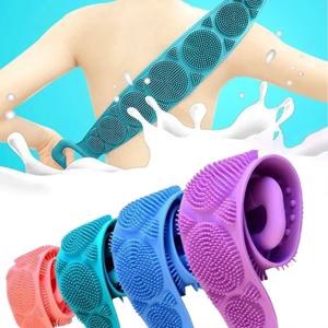 실리콘 바디 스폰지 엑스 폴리 에이 팅 백 스크러버 마찰 필링 마사지 전신 목욕 도구 친환경 샤워 사용 안티 슬립
