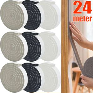 24/4m 폼 창 씰링 스트립 날씨 스트리핑 도어 스폰지 씰 테이프 자체 접착 방음 방풍 절연 스트립