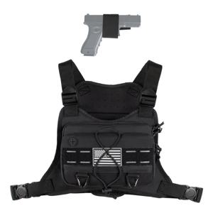 가슴 가방 경량 전면 가슴 팩 주머니 전화 홀더와 실행 조끼 가방 대용량 방수 전술 조끼