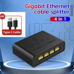 100/1000Mbps 기가비트 이더넷 고성능 스마트 스위치 USB 케이블 RJ45 분배기 어댑터 사무실 용 5 포트 네트워크 커넥터