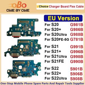 삼성 S20 S21 S22 울트라 플러스 FE G986B G998B S906B S908B용 도크 USB 충전기 보드 커넥터 충전 포트 플렉스 케이블 (1개)