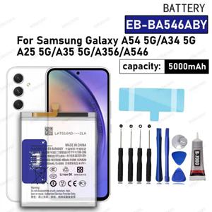 삼성 A54 5G/A34 5G/A546/A25 5G/A35 5G 배터리 + 도구용 100% 새 고품질 배터리 EB-BA546ABY