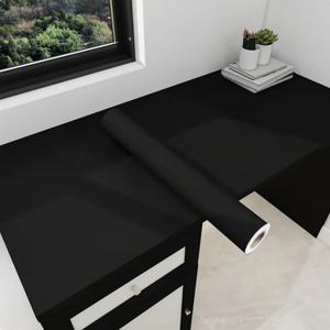 방수 무광택 솔리드 벽지 블랙 비닐 자체 접착 스티커 벽 가구 거실 접촉 종이 홈 장식