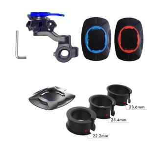 오토바이 핸들바 폰 홀더 360 ° 회전식 자전거 브래킷 보안 내비게이션 지원 마운트 모토 충격 방지 전화 브래킷