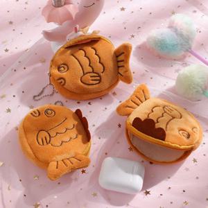 만화 귀여운 동전 지갑 카와이 지갑 휴대용 플러시 동전 가방 키 이어폰 동전 정리 파우치 지퍼 가방 어린이 선물