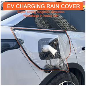 충전기용 레인 커버 충전기 보호 커버 투명 자석식 EV 충전 포트 보호기 방수 야외용