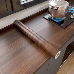 55/40cm 나무 무늬 비닐 벽지 문 옷장 찬장 테이블 가구 방수 자체 접착 스티커 홈 데코 필름