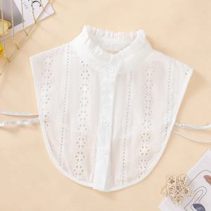 여성용 속이 빈 통기성 가짜 칼라, 세련된 스탠딩 칼라, 전문 캐주얼 다목적, 분리형 가짜 칼라