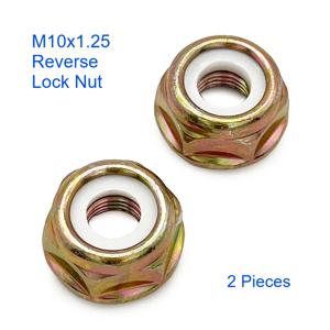 2개 세트 범용 M10x1.25 브러시 커터용 역방향 잠금 너트