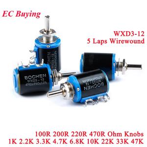 WXD3 WXD3-12 다중 회전형 포텐셔미터 5회전 와이어 권선형 100R 200R 220R 470R 1K 2.2K 3.3K 4.7K 6.8K 10K 22K 33K 47K 옴 노브