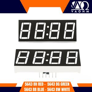 10PCS 5643BH 5643BB 5643BG 5643BW 0.56 인치 일반 양극 시계 4 자리 7 세그먼트 Led 디스플레이 튜브 빨간색 파란색 녹색 흰색