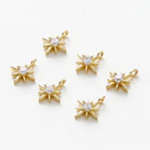 10 개/몫 18K 골드 색상 라인 석 Hexagram 별 황동 펜 던 트 팔찌 매력 장식 목걸이 쥬얼리 찾기 만들기