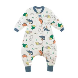 분리형 슬리브가 있는 분할 다리 침낭, 남아 및 여아용 만화 침낭, 가을 및 겨울, 2025