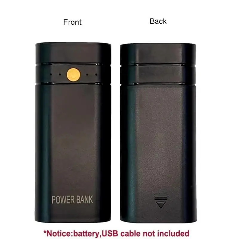 5V 2A 6000mAh 2X18650 USB Type-C 배터리 충전기 케이스 DIY 전원 은행 상자 전화 전자 충전 배터리 포함되지 않음
