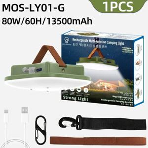 충전식 캠핑 라이트 야외 텐트 라이트 자석 흡착 비상 차량 정비 작업 LED 랜턴 손전등 USB 타입-C