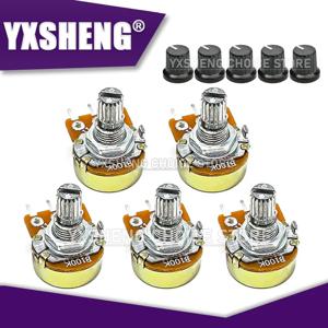 아두이노용 선형 테이퍼 회전 전위차계 저항기, AD2 흰색 손잡이, WH148, 1K, 10K, 20K, 50K, 100K, 500K 옴, 15mm, 3 핀, 5 세트