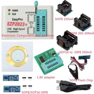 EZP2023 고속 USB SPI 프로그래머 + 12개 어댑터, EZP2019보다 우수한 24 25 26 93 95 EEPROM 25 플래시 BIOS 칩 지원