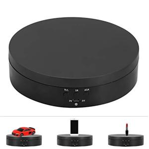 3 속도 전기 회전 디스플레이 스탠드 360 학위 쥬얼리 턴테이블 회전베이스 회전 테이블 사진 비디오 촬영 소품