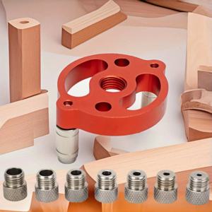 목공용 3-10mm 도웰 지그 키트, 셀프 센터링 드릴 가이드 로케이터 (스틸 부싱 포함) 알루미늄 홀 펀처 홀 드릴링 도구
