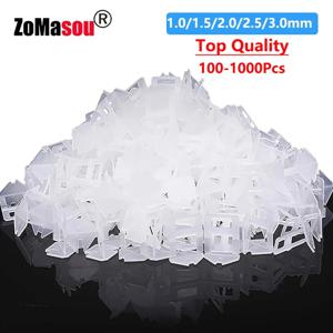 세라믹 타일 레벨링 시스템 클립 스페이서 스트랩 키트 세트, 타일 배치 바닥 벽 건물 건설 도구, 100-1000 개