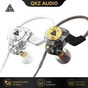 QKZ AK3 파일 유선 이어폰(마이크 포함) HiFi 음악 모니터 베이스 헤드폰 스포츠 게임용 이어버드용 소음 차단 헤드셋