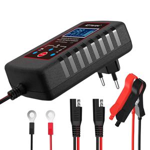 6V 12V 스위치 ASE 어댑터 케이블 스마트 배터리 충전기 다중 보호 오토바이 잔디 깎는 기계에 대 한 자동차 자동 플로트 충전기