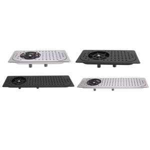 내장 컵 와셔 스테인레스 스틸 유리 청소 린저 바 커피 숍용 배수 드립 트레이 호스가있는 고압 컵 와셔